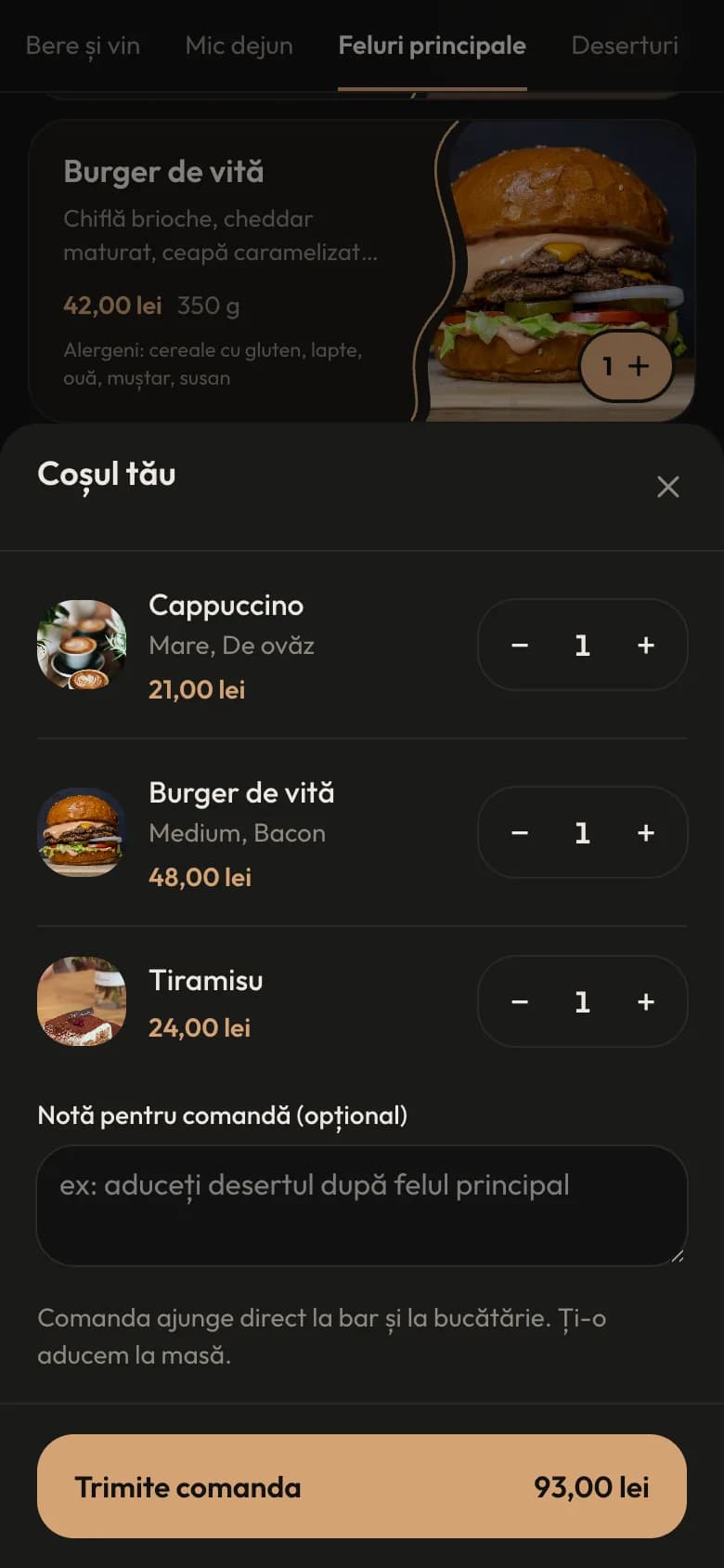 Clientul: Scanează și comandă